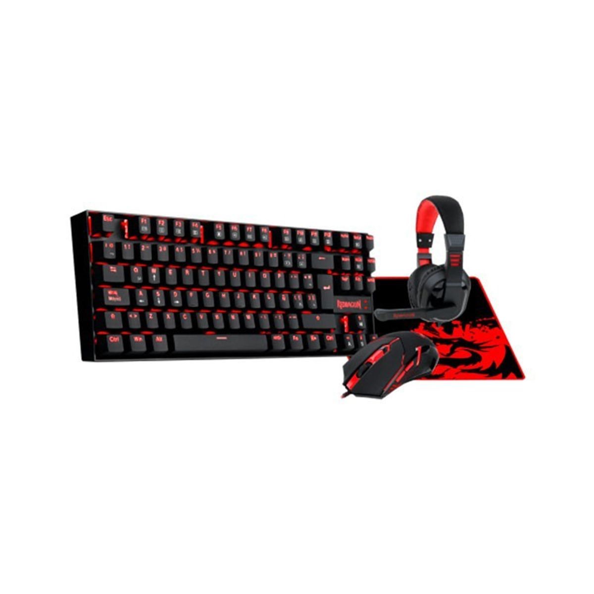 REDRAGON - KIT TECLADO Y MOUSE GAMER COMBO 4 EN 1 REDRAGON K552-BB-2 SP