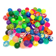 KUANGYE - Pack 100 Pelotas Saltarinas 30mm Juguete Sorpresa Cumpleaños