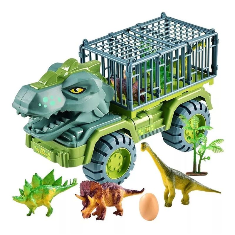 KUANGYE - Juguete Camion Tiranosaurio Rex Transporte De Dinosaurios