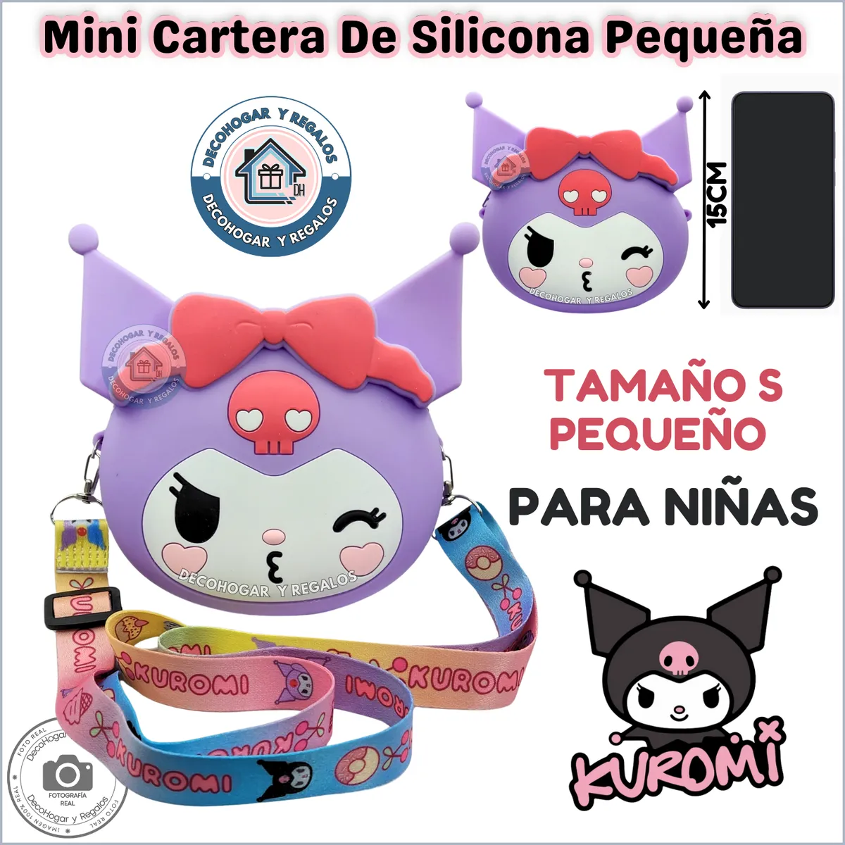 GENERICO - Mini Cartera Bolso de Silicona Monedero Kawaii Pequeña Para Niñas