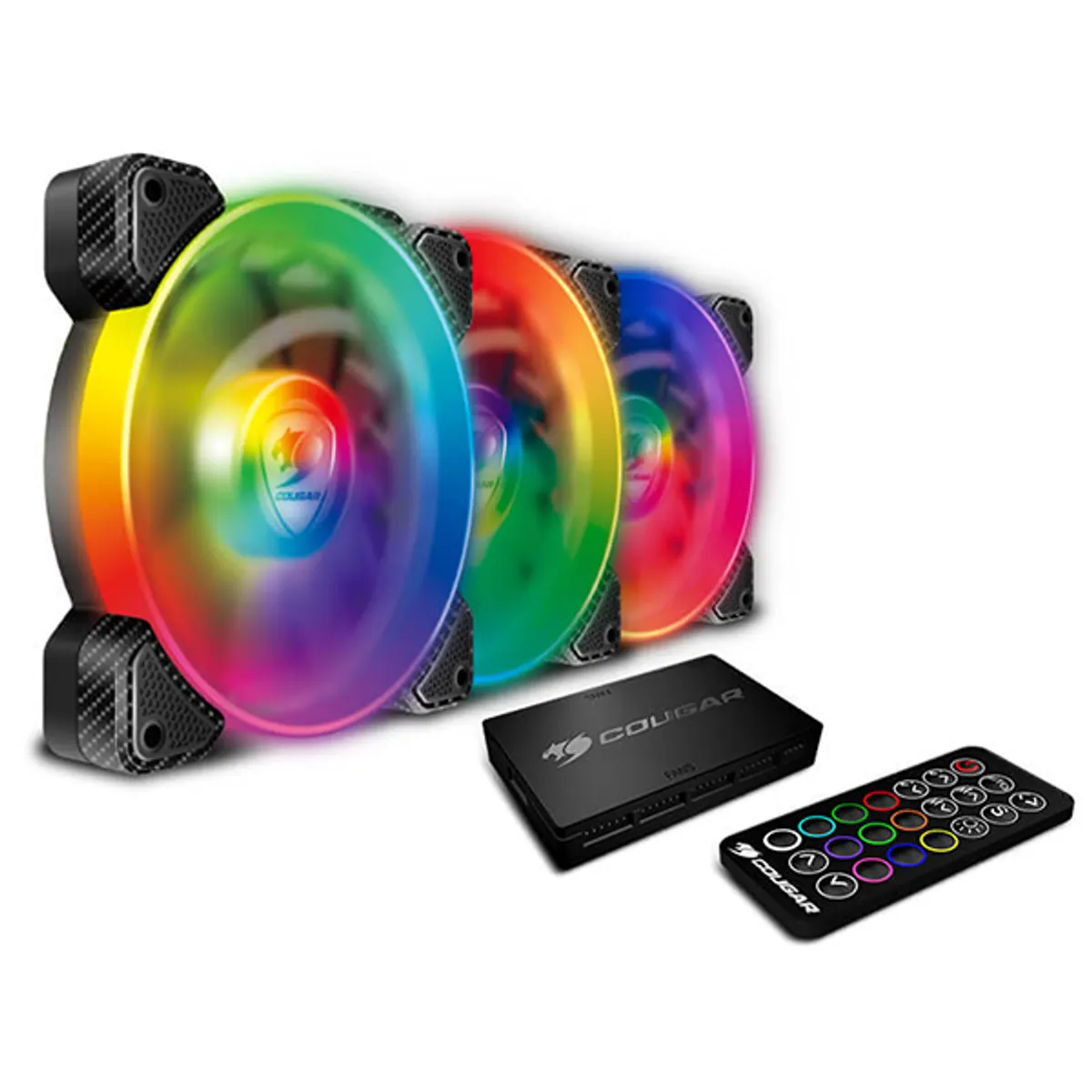 COUGAR - Cougar Vortex RGB SPB120 Kit 3 Ventiladores 120mm
