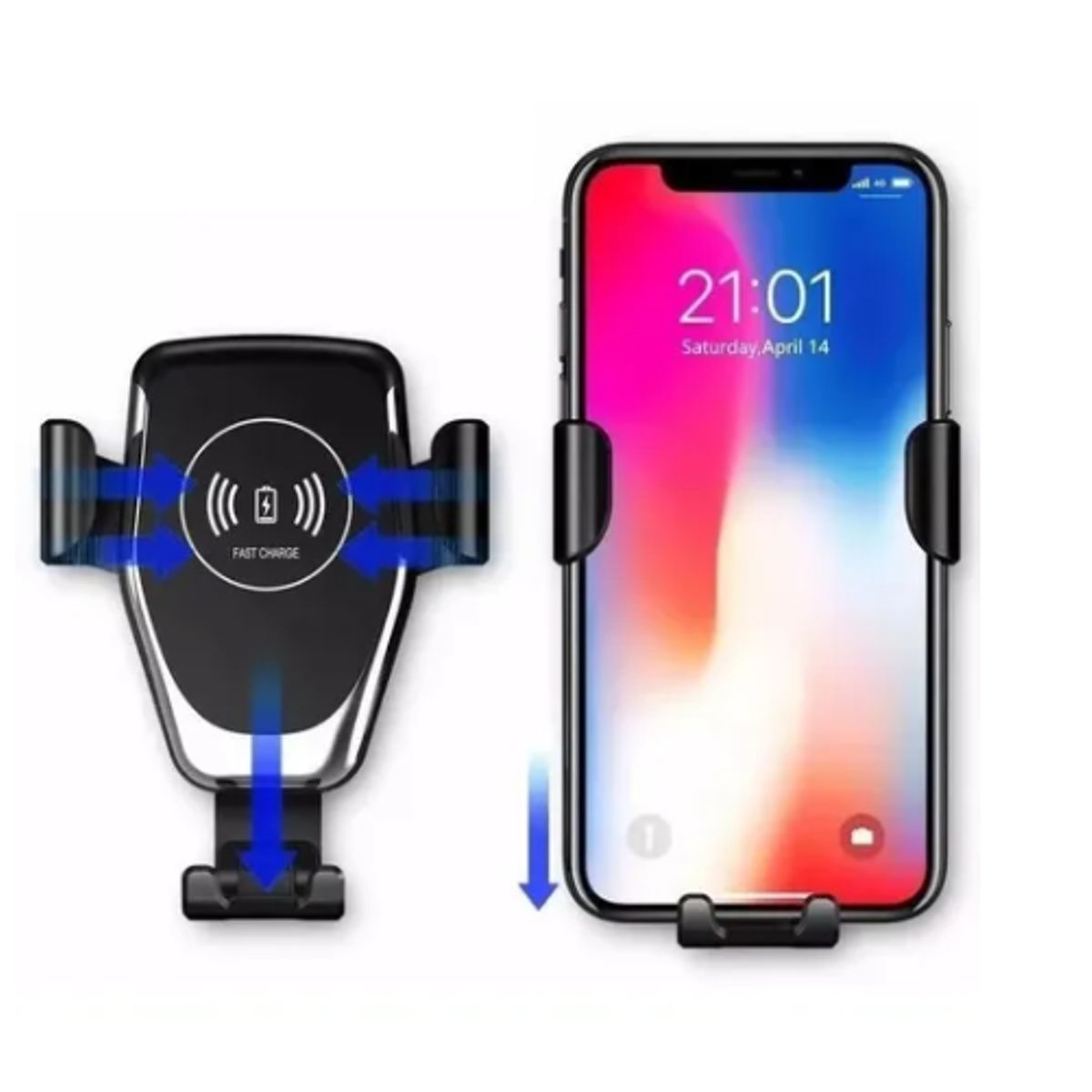 GENERICO - Cargador inalámbrico 10w soporte carga rápida celular auto