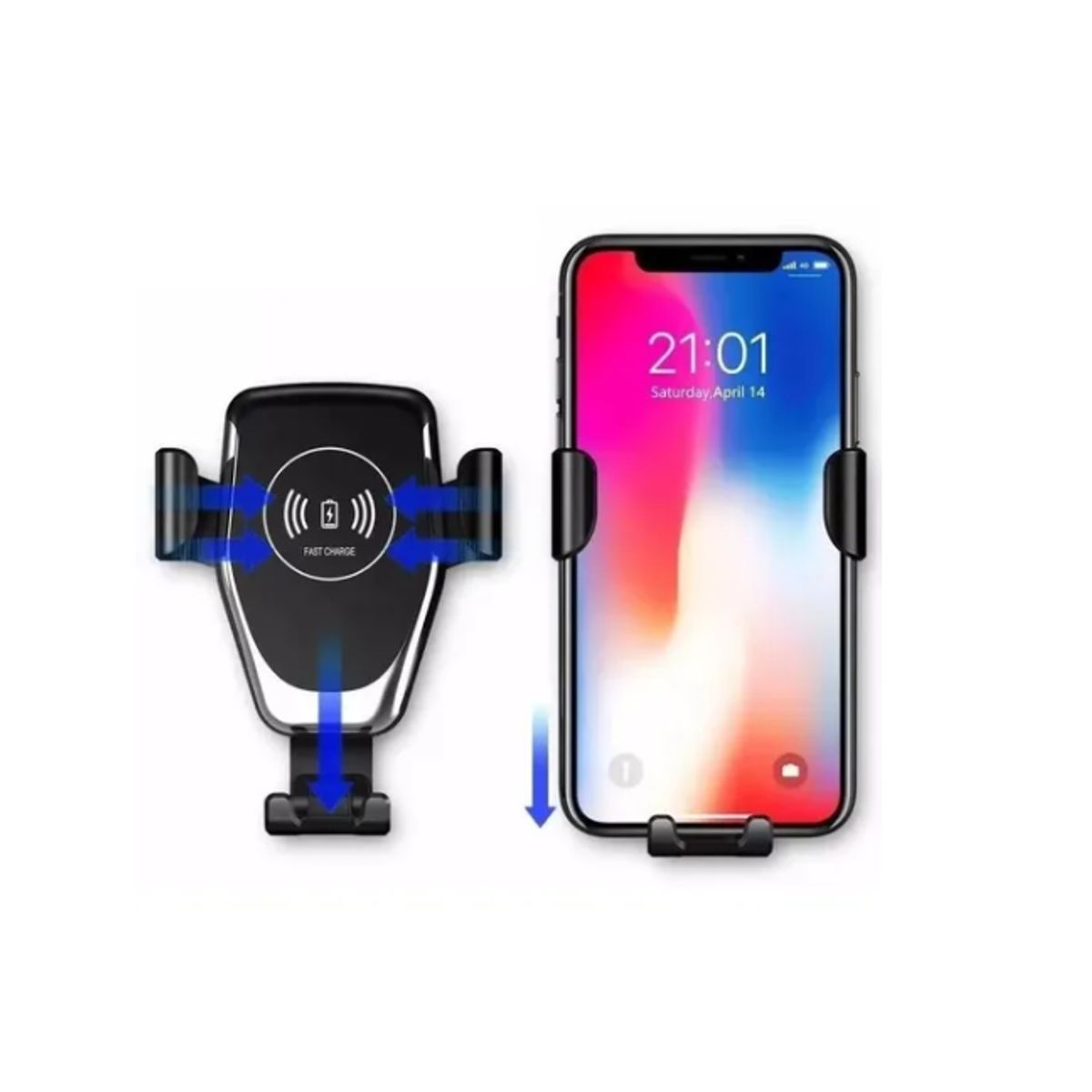 GENERICO - Cargador inalámbrico 10w soporte carga rápida celular auto