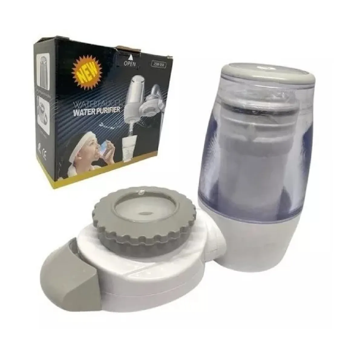 ANGELES DEL HOGAR - Filtro Purificador Para Grifo Lavaplatos (con 2 Cartuchos) blanco