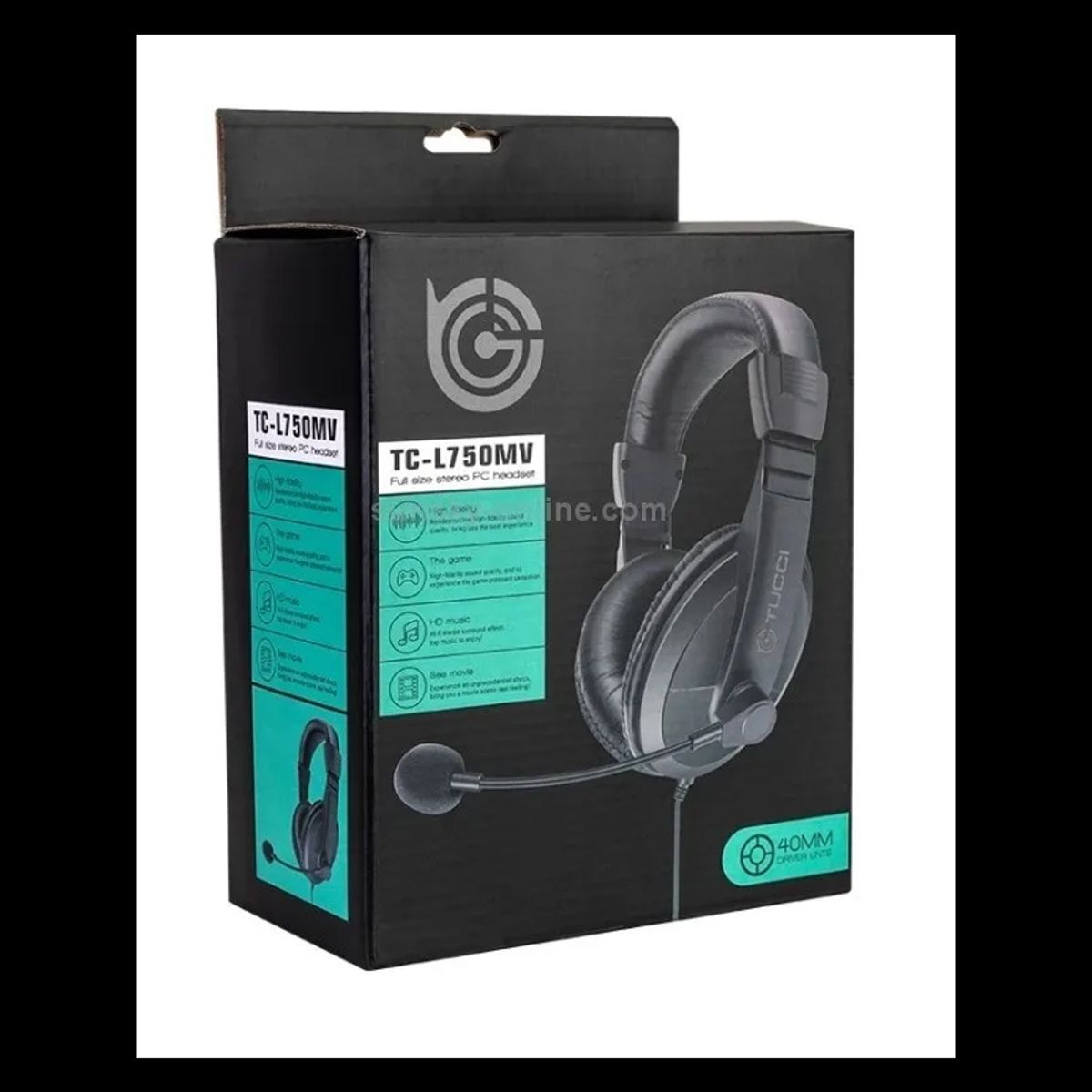 GENERICO - Audífono gamer con microfono  negro