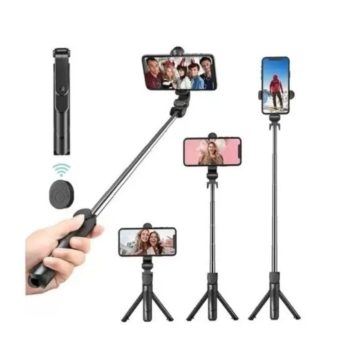 GENERICO - Monopod Selfie Baston  Bluetooth Black XT-02