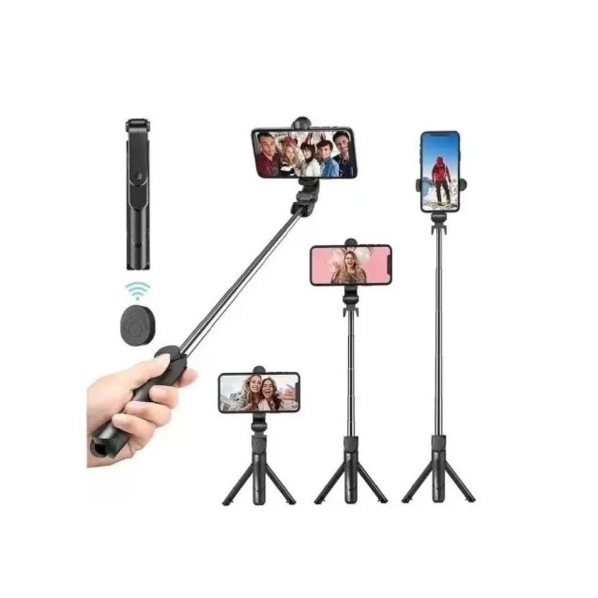 GENERICO - Monopod Selfie Baston  Bluetooth Black XT-02