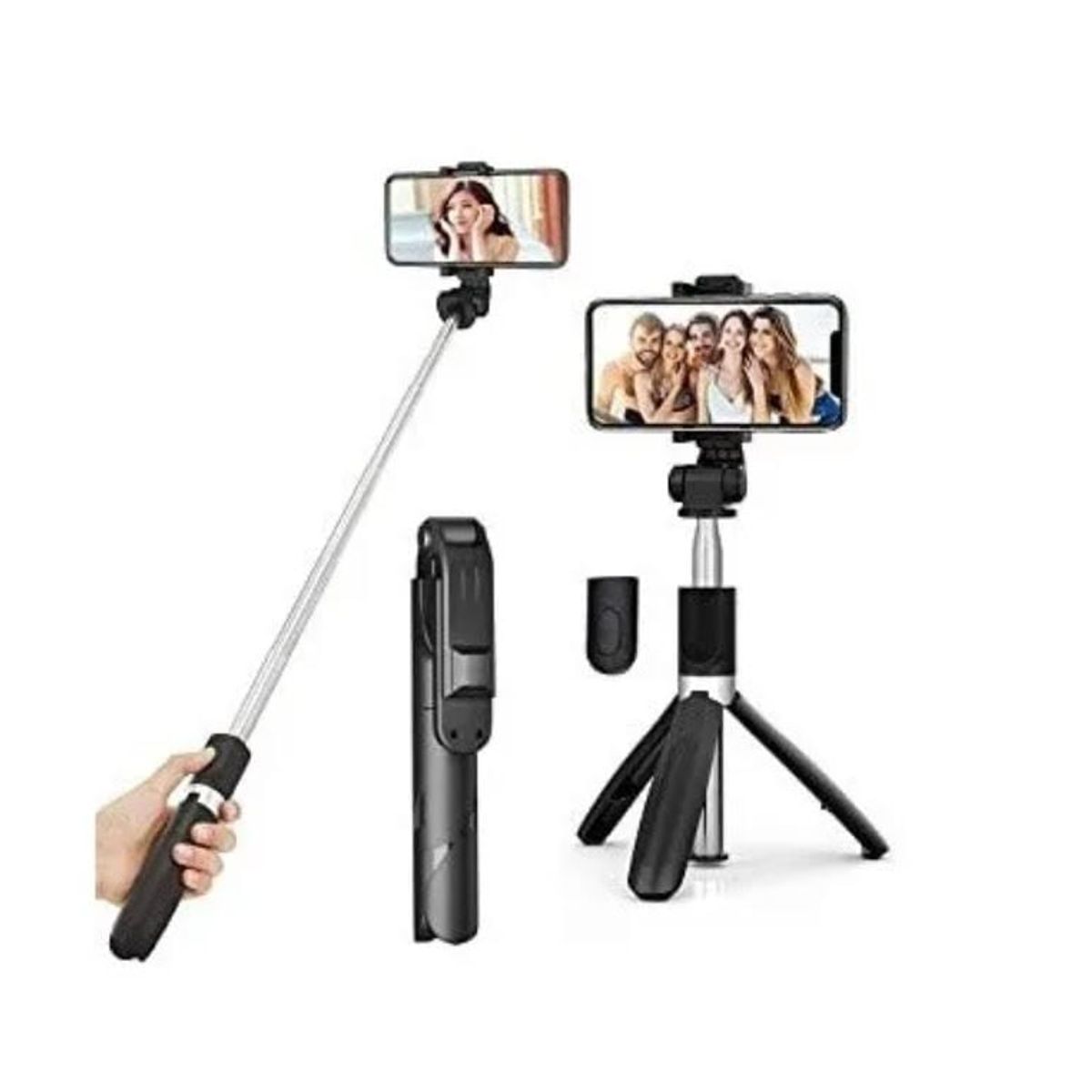 GENERICO - Monopod Selfie Baston  Bluetooth Black XT-02