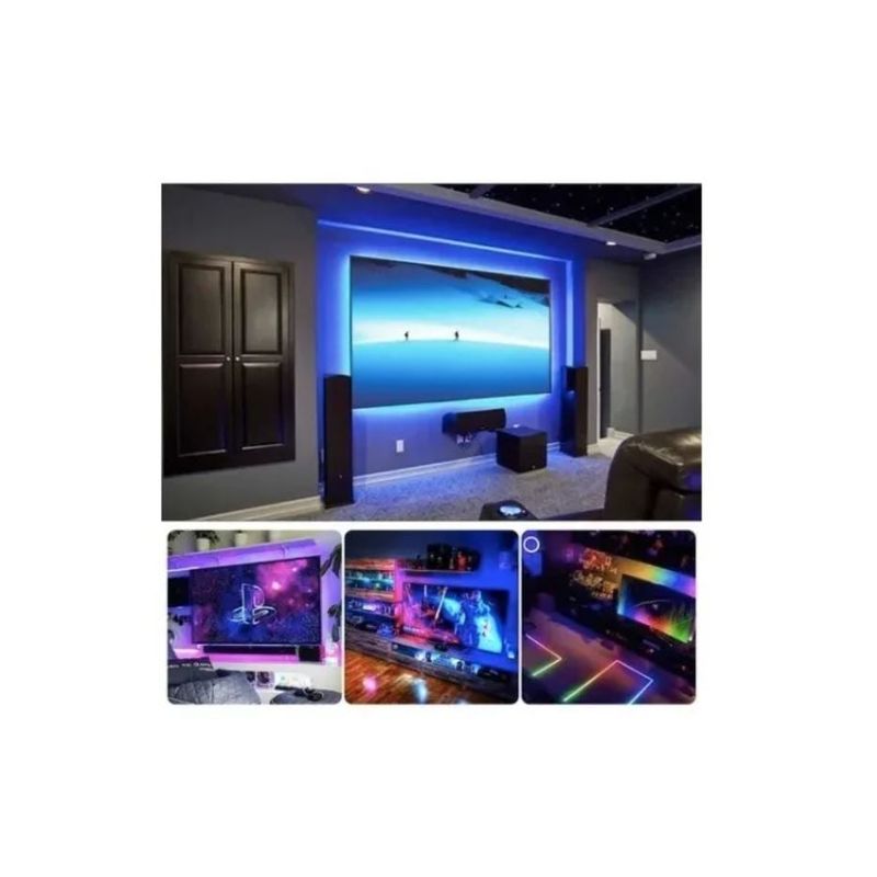 GENERICO - Cinta Tira Led Rgb Tv Usb Tiras Led 5 Metros  Incluye Control Remoto