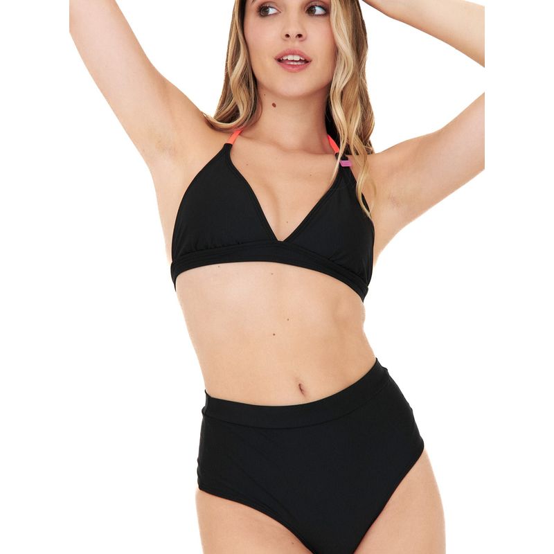 DAIKIRI BIKINIS - Daikiri Bikini Mujer Negro Liso Triángulo Culote Protección UV