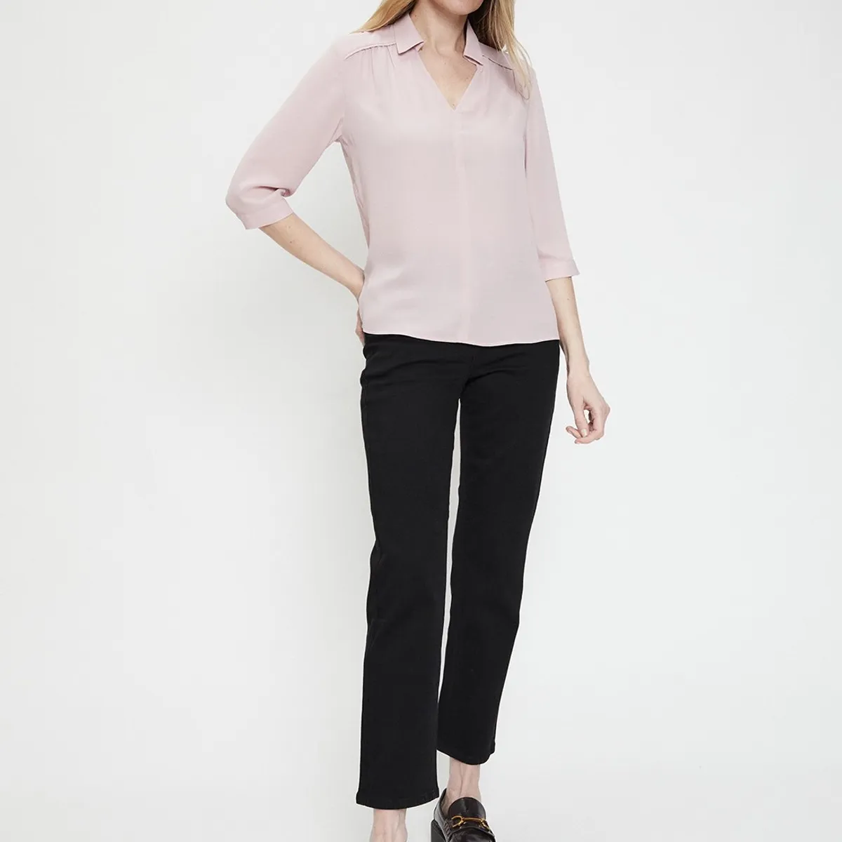 MA GRIFFE - Blusa Manga Larga Rosado Mujer Magriffe