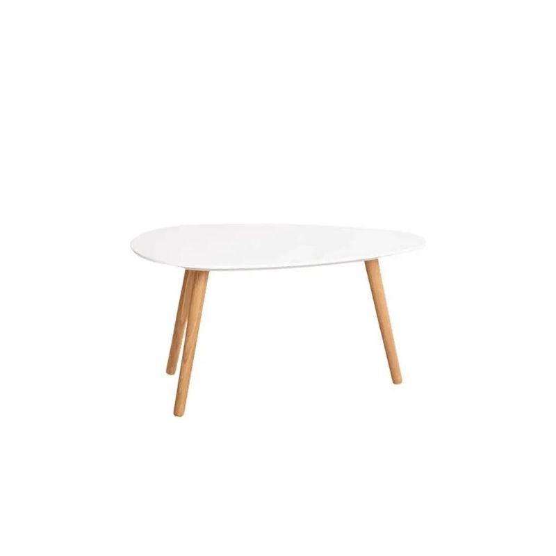 GENERICO - Mesa de Centro Elipse Madera Blanco