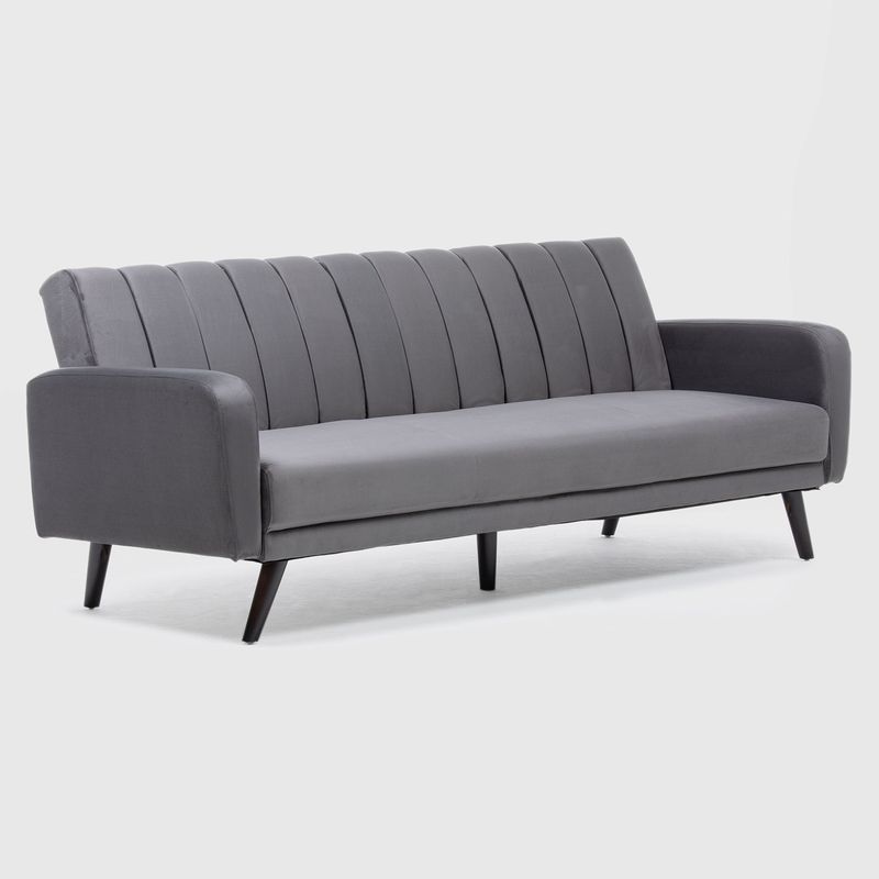 DANIELS - Sofá Futón 3 Cuerpos Clásico Cambridge Gris EG2021GR