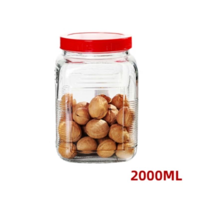 GENERICO - Frasco De Vidrio Con Tapa Plastica 2000ML