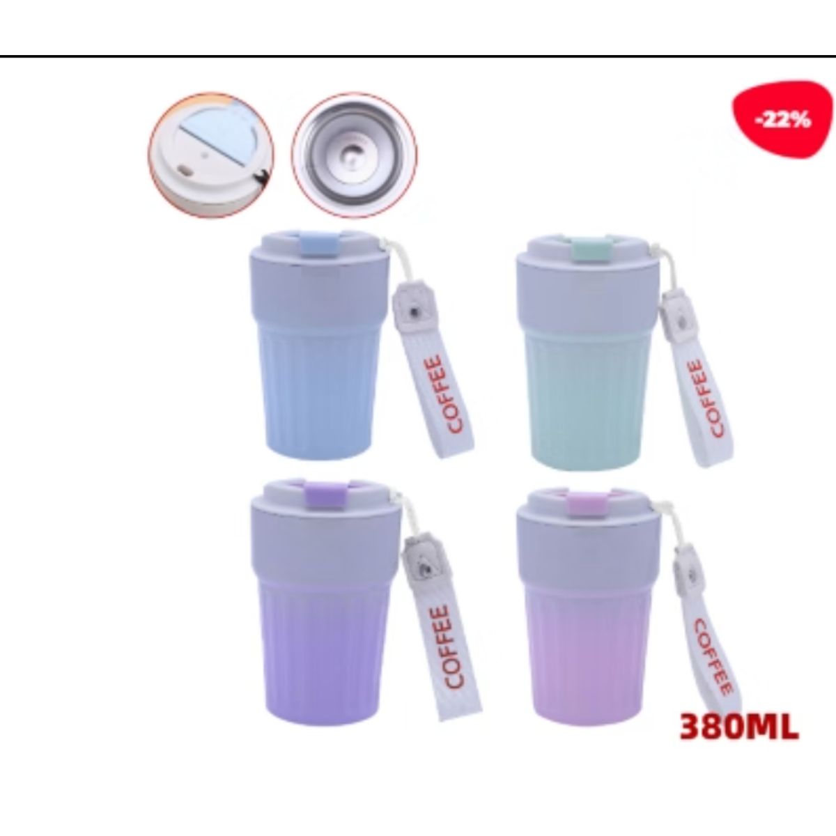 GENERICO - TERMO PARA AGUA CALIENTE INOXIDABLE 380ML