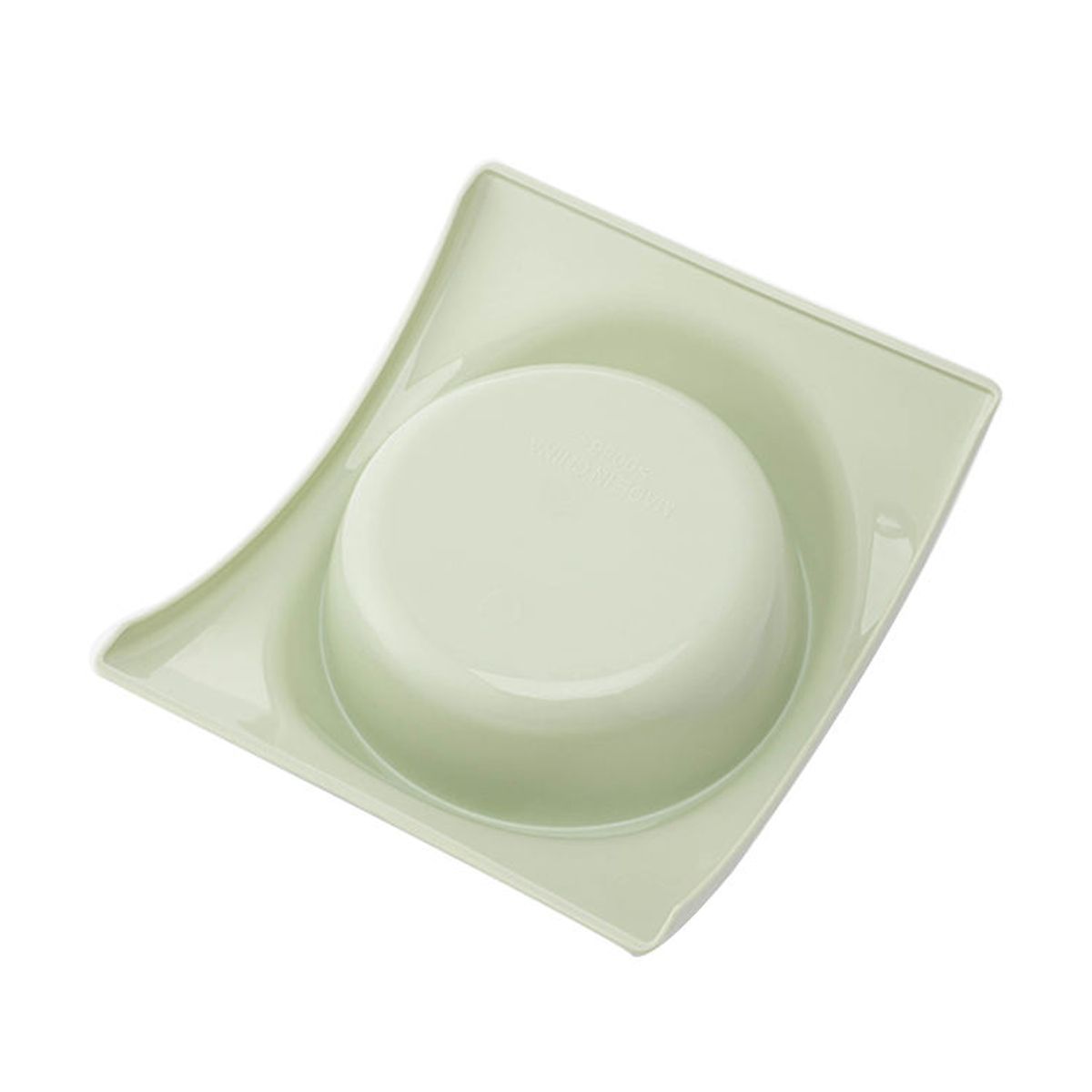 GENERICO - Plato Con Pocillo Acero Inox Mascotas Perros Gatos Verde