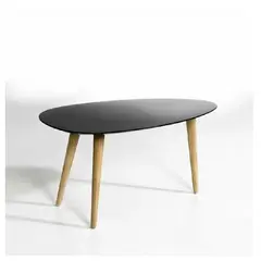 GENERICO - Mesa de Centro Elipse Madera Negro