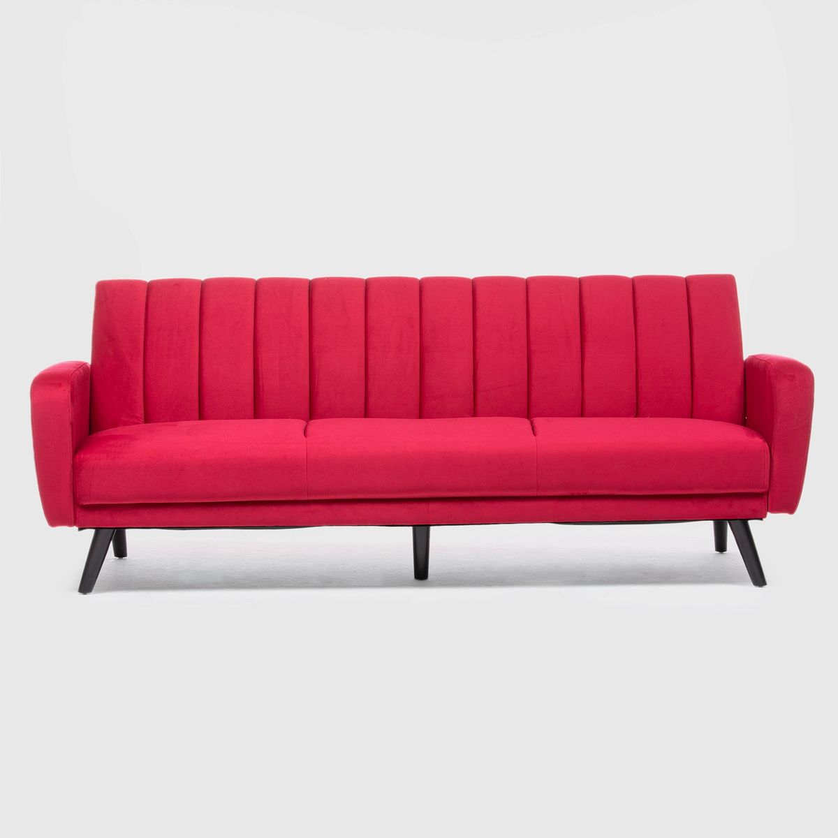DANIELS - Sofá Futón 3 Cuerpos Clásico Cambridge Rojo EG2021RE