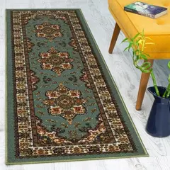 MROTTO - Alfombra Pasillo Verde 70 cm x 4 metros ANTIDESLIZANTE Sin Overlock