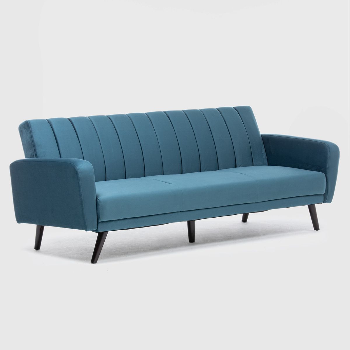 DANIELS - Sofá Futón 3 Cuerpos Clásico Cambridge Turquesa EG2021BL
