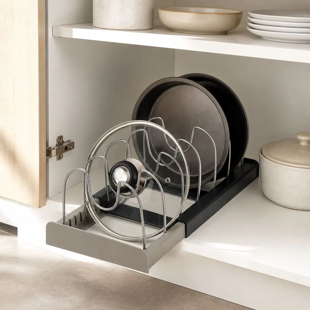 HOMESTAR - Rack organizador extensible para tapas y tablas