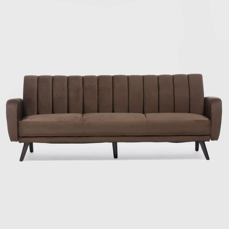 DANIELS - Sofá Futón 3 Cuerpos Clásico Cambridge Café EG2021BR
