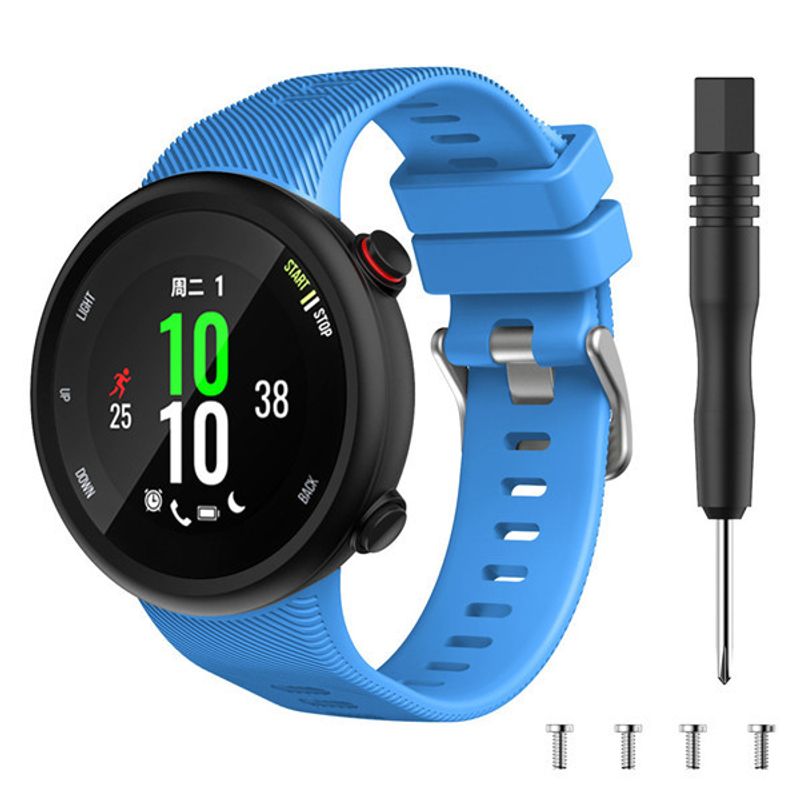 GENERICO - Correa De Silicona Para Garmin Forerunner 45 45s Swim 2-CELESTE
