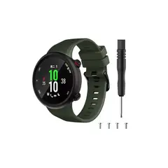 GENERICO - Correa De Silicona Para Garmin Forerunner 45 45s Swim 2-VERDE MUSGO