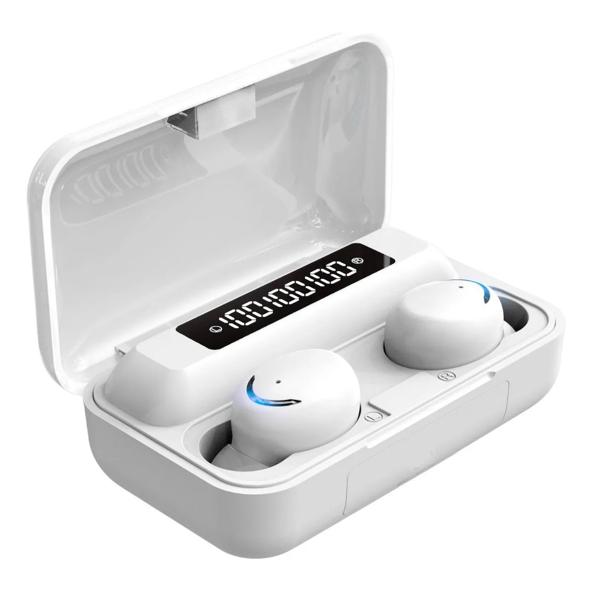 IMPORTCLICK - Audífonos True Wireless Bluetooth Indicador Blanco - Blanco