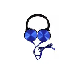 IMPORTCLICK - Audífono Extra Bass Micrófono 3.5 MM Plug Estéreo Azul - Azul