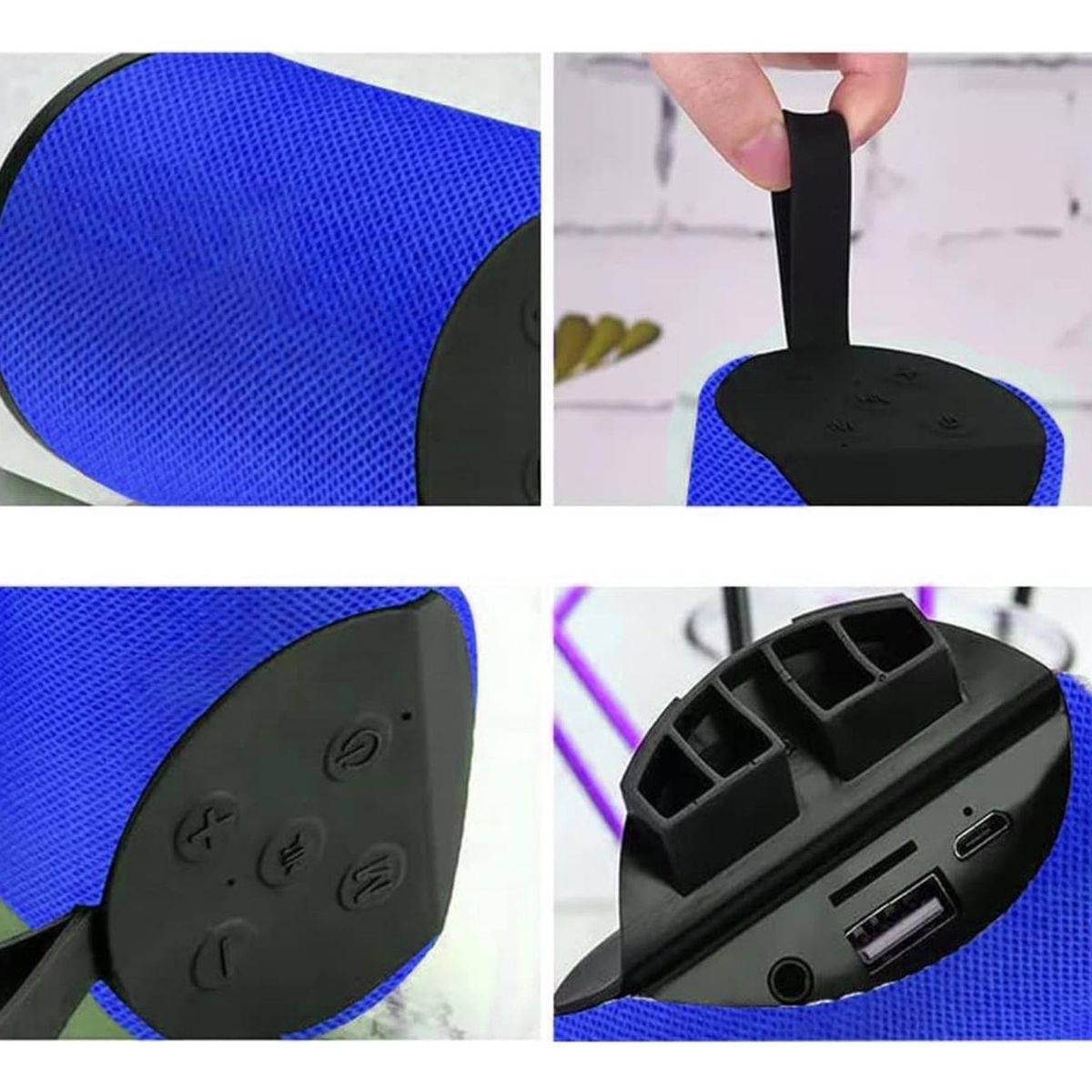 IMPORTCLICK - Parlante Bluetooth Recargable Con USB/TF/FM Azul