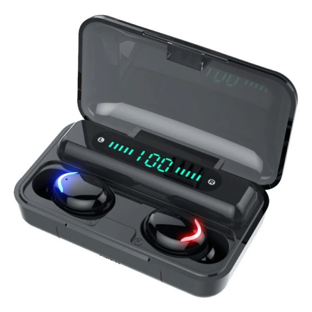 IMPORTCLICK - Audífonos True Wireless Bluetooth Indicador Negro - Negro