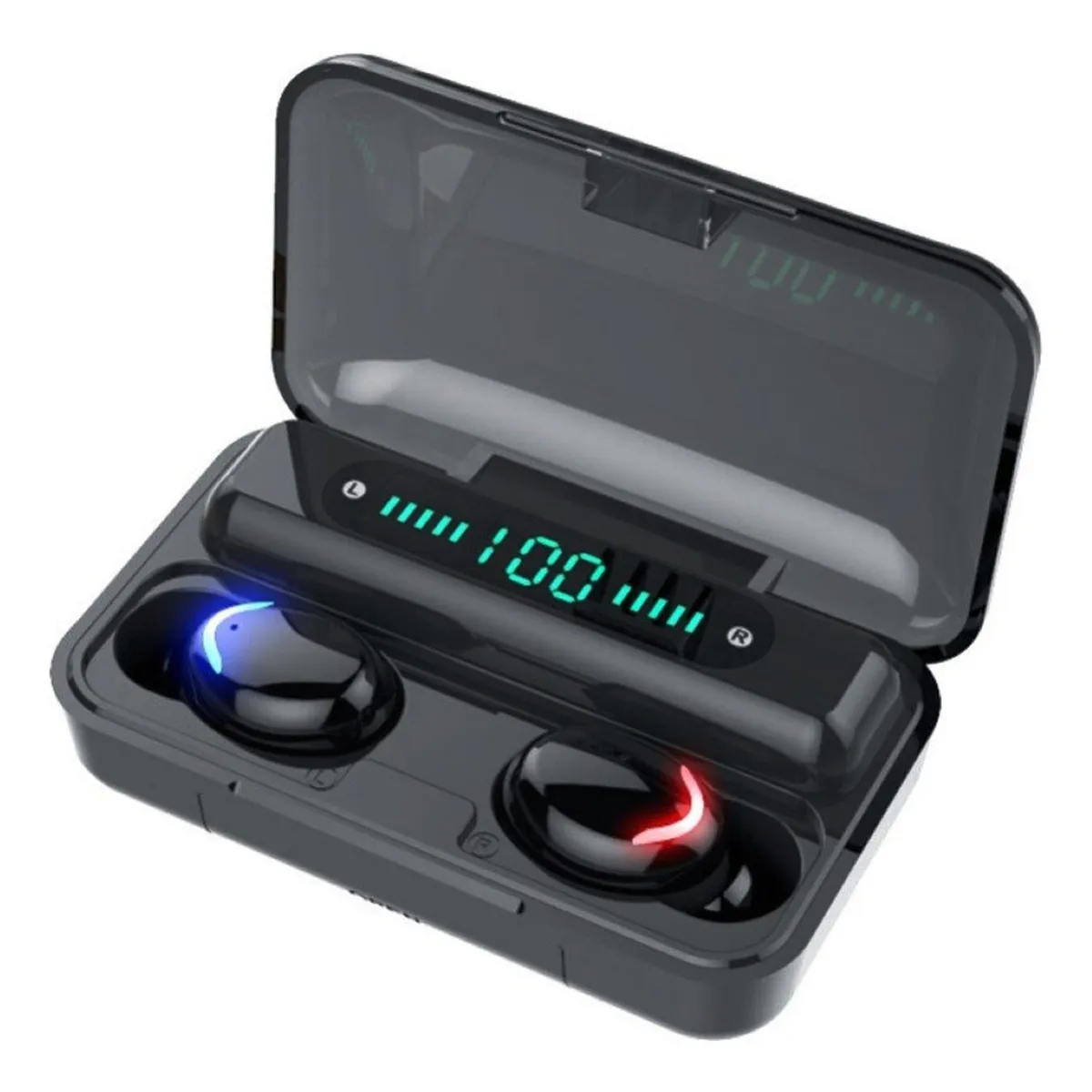 IMPORTCLICK - Audífonos True Wireless Bluetooth Indicador Negro - Negro