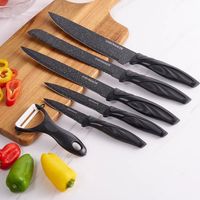 6 Pzs Set Cuchillos de Cocina Serie Noche Estrellada Acero Inoxidable