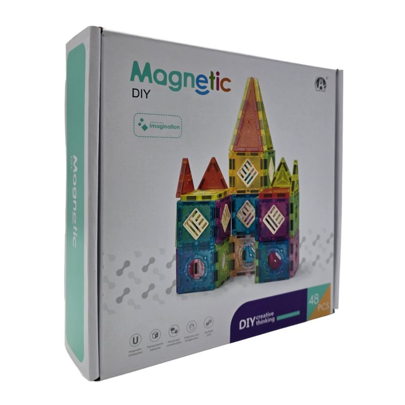 GENERICO - Set De Construccion Magnetico Piezas Magneticas 48 Piezas