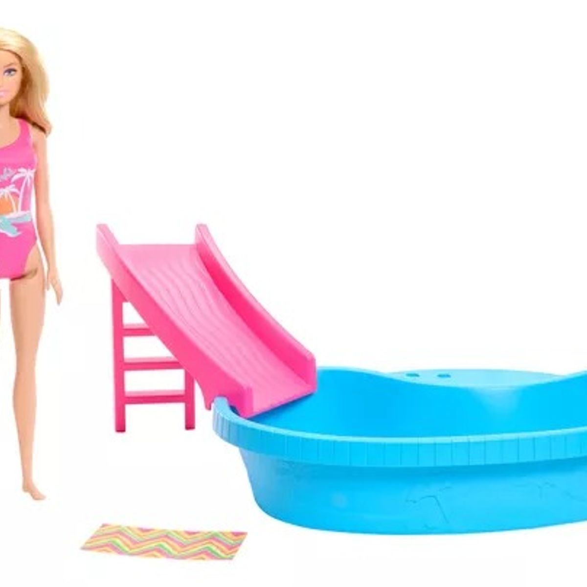BARBIE - Barbie Set de Juego Piscina Glam con Muñeca - Rosa