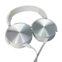 IMPORTCLICK - Audífono Extra Bass Micrófono 3.5 MM Plug Estéreo Blanco - Blanco