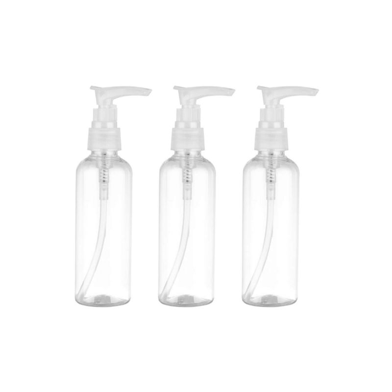 GENERICO - Set 3 Botella Dispensadora 75 Ml Transparente Multiuso.