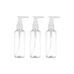 GENERICO - Set 3 Botella Dispensadora 75 Ml Transparente Multiuso