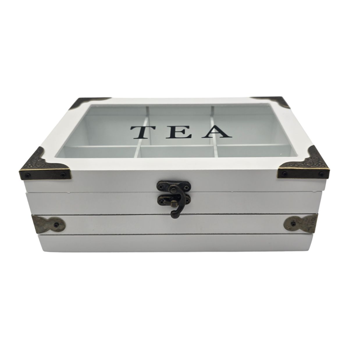 GENERICO - Caja De Te Porta Te Caja De Madera Para El Te 6 Divisiones