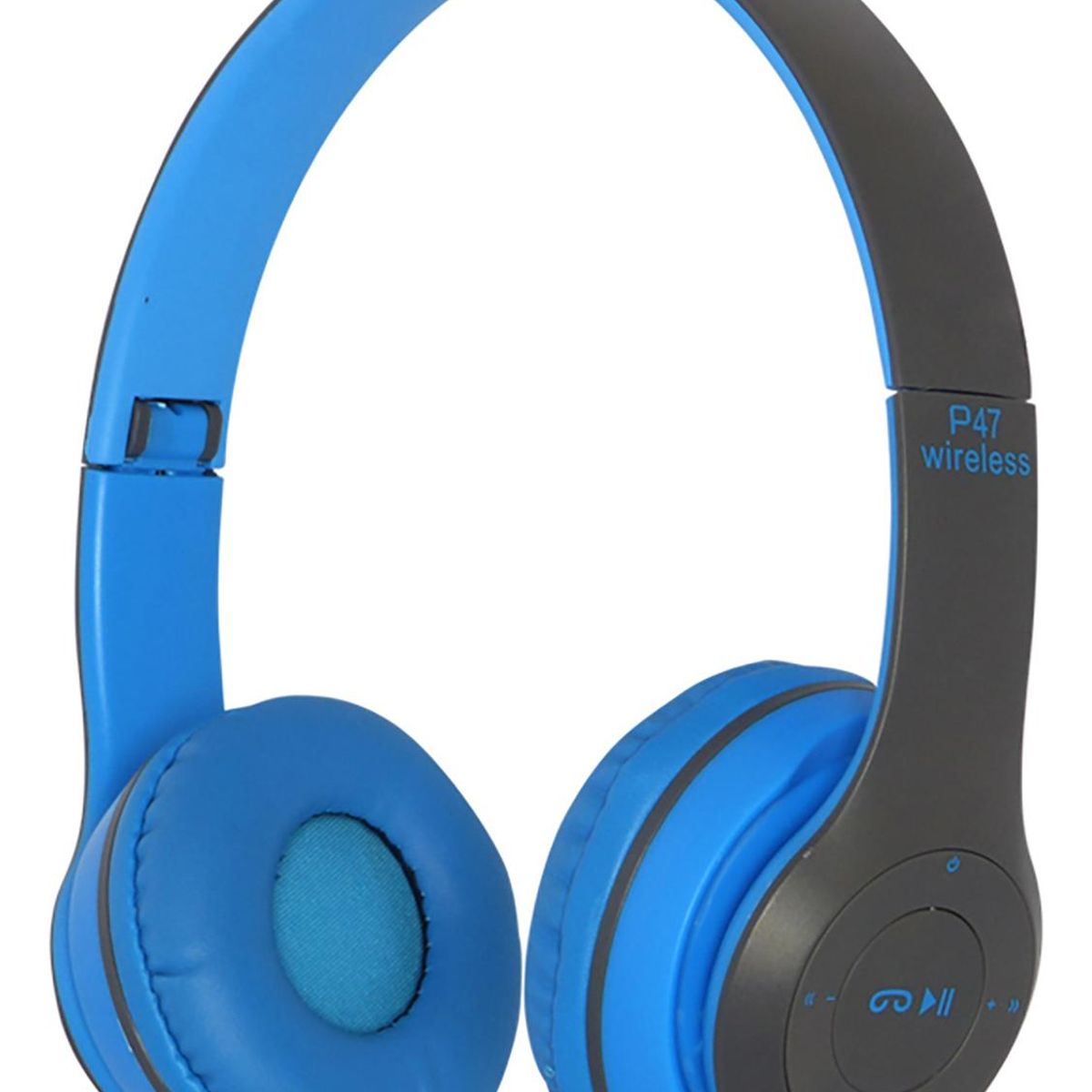 IMPORTCLICK - Audífonos Bluetooth Recargable Con Micrófono FM/TF Celeste