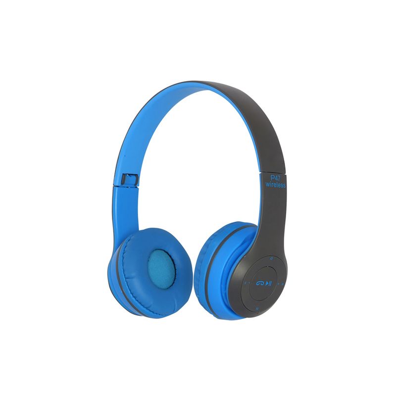 IMPORTCLICK - Audífonos Bluetooth Recargable Con Micrófono FM/TF Celeste