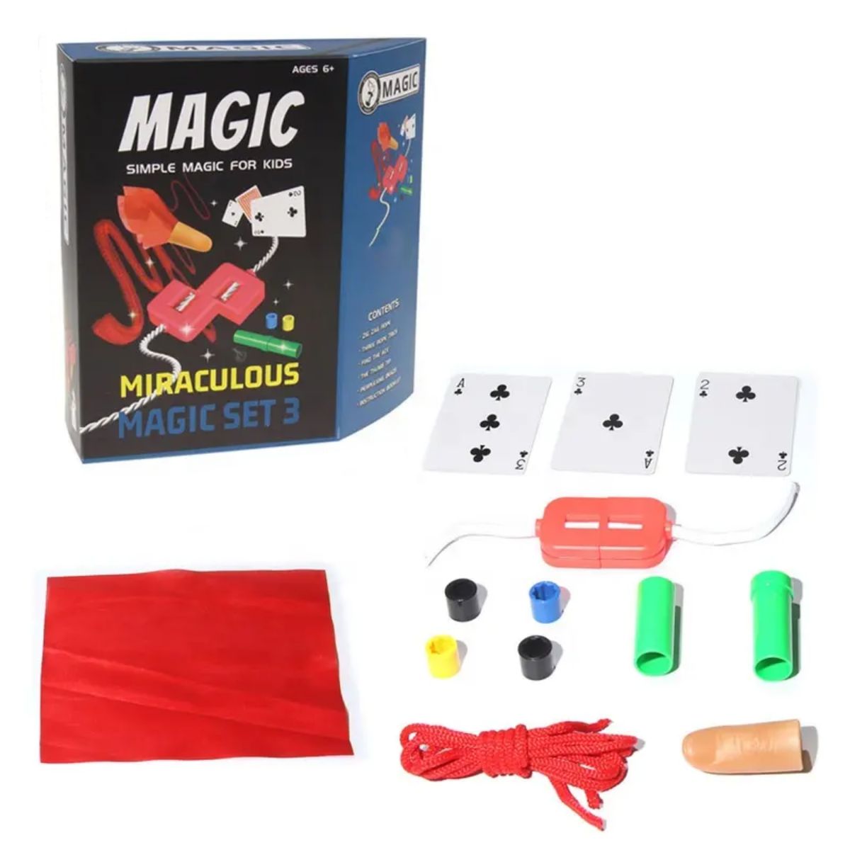 GENERICO - Set Juego De Magia y Trucos Clásico Para Niño Adulto Azul