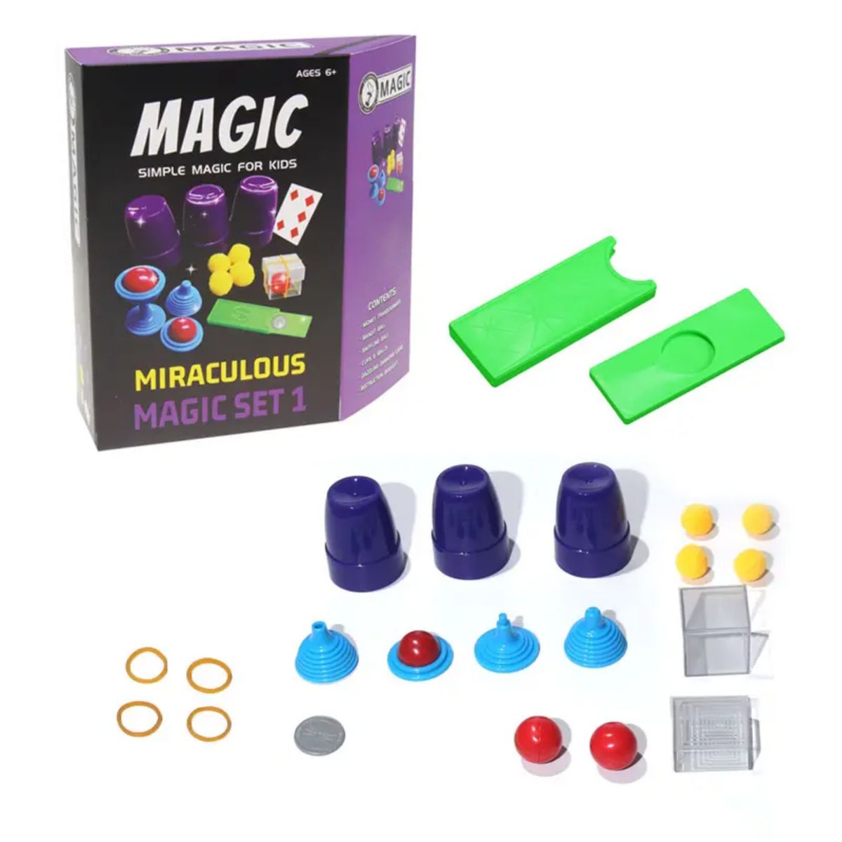 GENERICO - Set Juego De Magia y Trucos Clásico Para Niño Adulto Morado