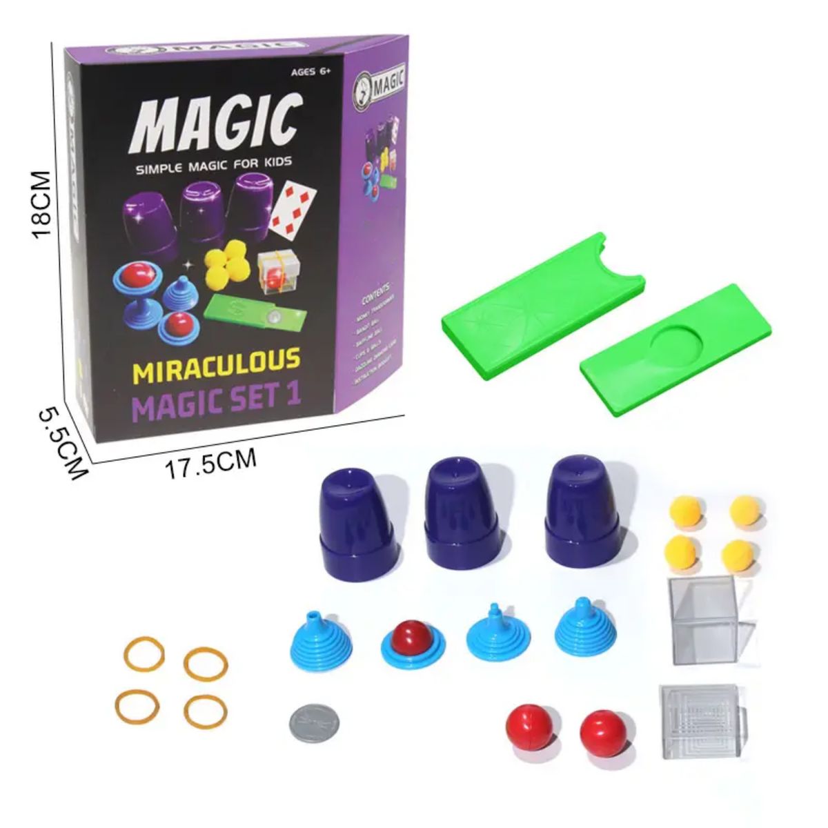 GENERICO - Set Juego De Magia y Trucos Clásico Para Niño Adulto Morado