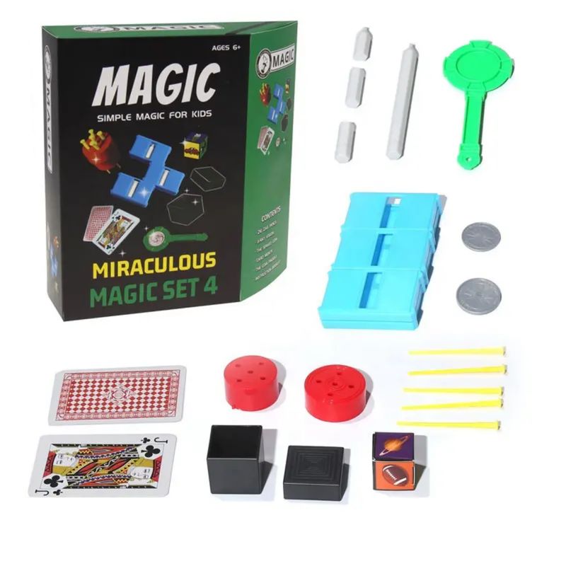 GENERICO - Set Juego De Magia y Trucos Clásico Para Niño Adulto Verde