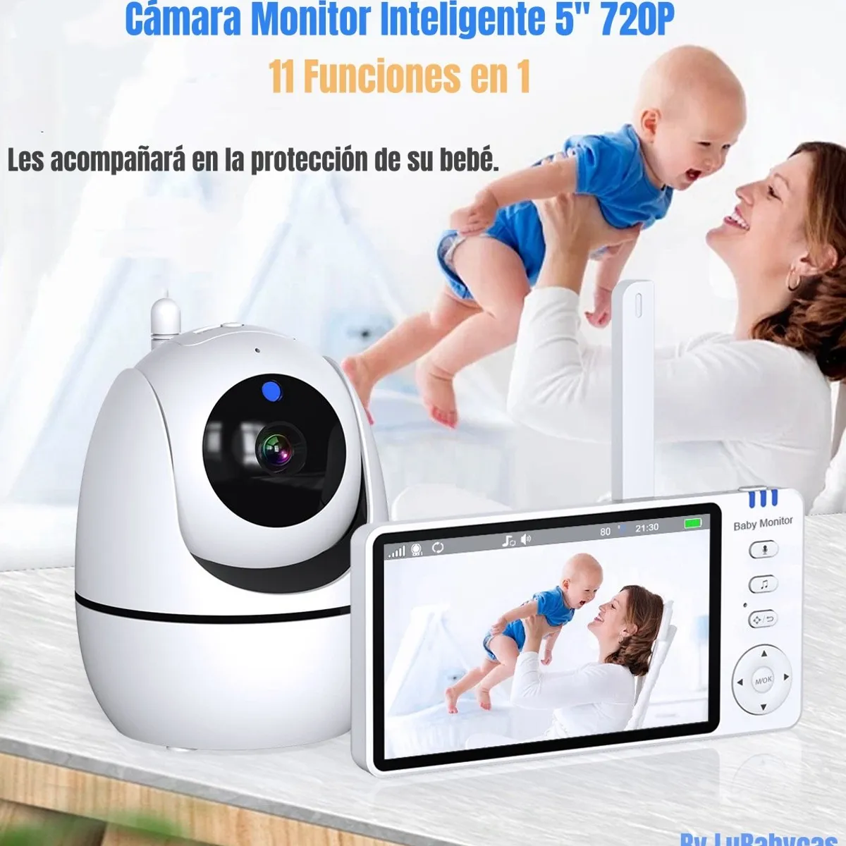 LUBABYCAS - Cámara Monitor Inteligente 5''Pantalla 720P By LuBabycas