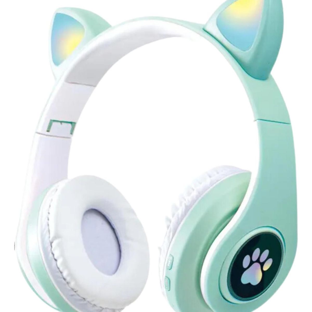 IMPORTCLICK - Audífonos inalámbrico Orejas Gato Led Wireless Bluetooth Verde