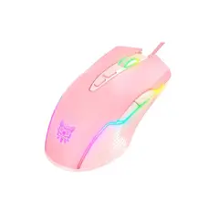 IMPORTCLICK - Mouse Gamer Rosado Led RGB