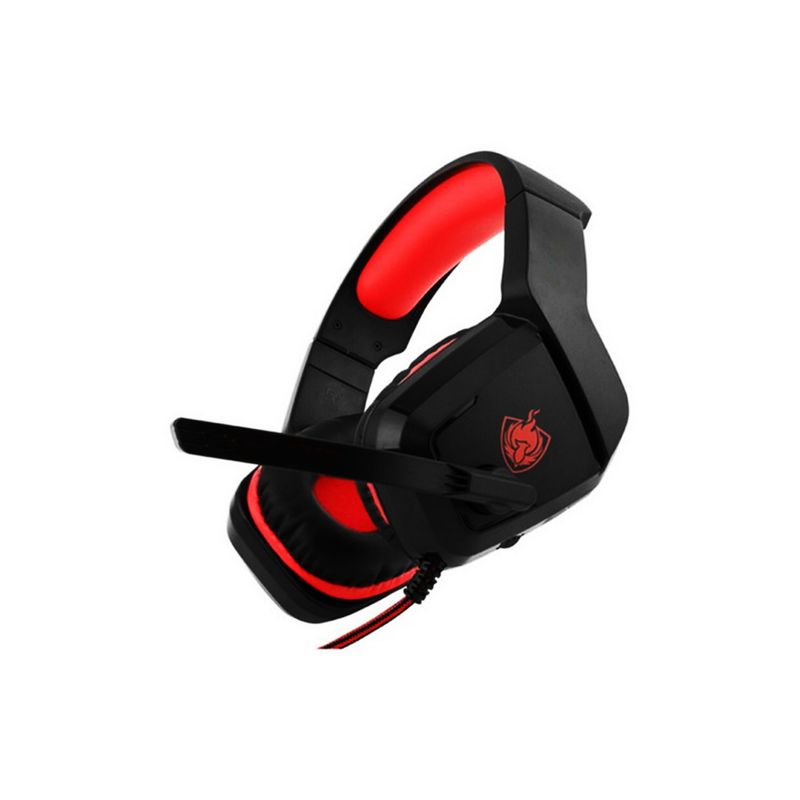 IMPORTCLICK - Audífonos Gamer 3.5mm Conector Estéreo Rojo